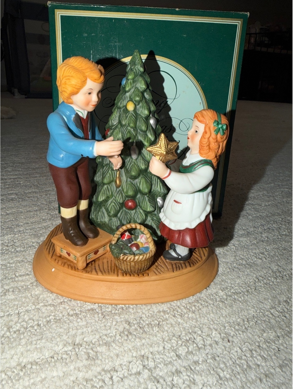 Avon Porcelain Bisque Decorating Christmas Tree figurine